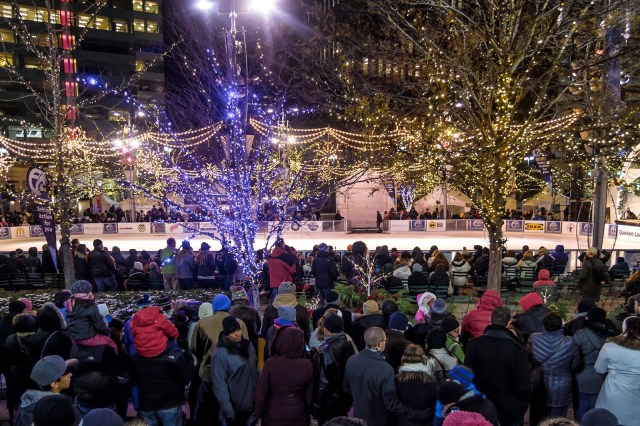 campus martius downtown tree lighting ceremony detroit