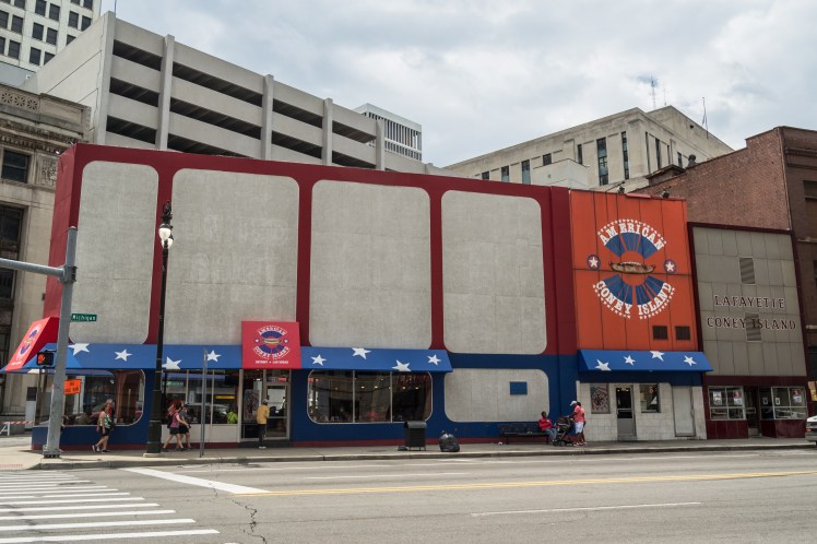 American, Lafayette, coney island, Detroit, dowtown