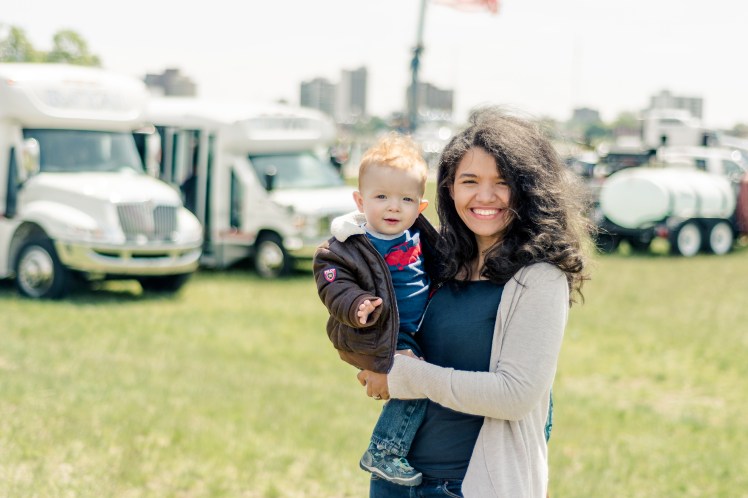 detroit riverfront, touch a truck